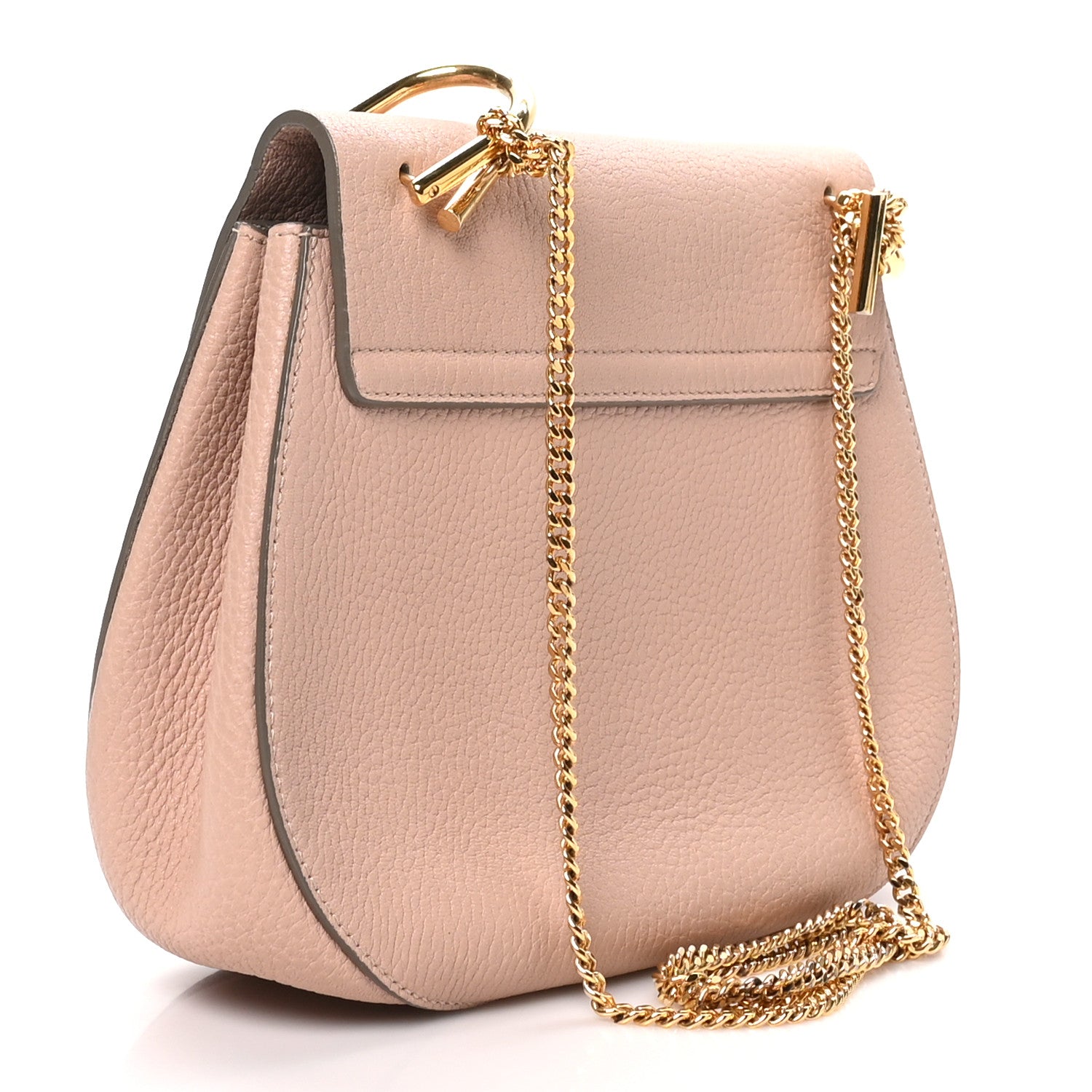 Chloe Grained Lambskin Drew Shoulder Bag Cement Pink 3 of 9
