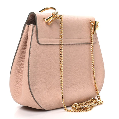 Chloe Grained Lambskin Drew Shoulder Bag Cement Pink 3 of 9
