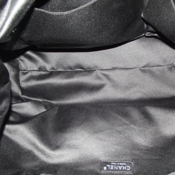 Leather Twisted Large Tote Gray