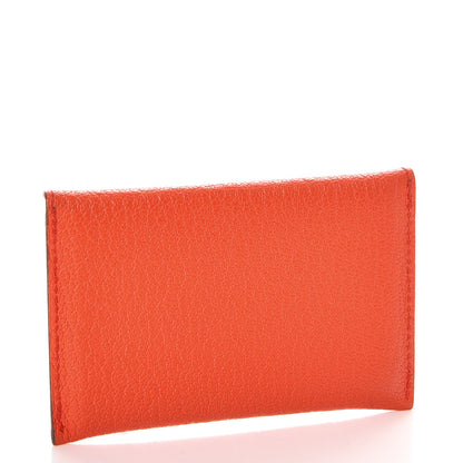 Hermes Chevre Mysore Small Envelope Clutch Poppy 3 of 8