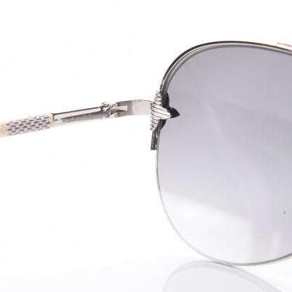 Louis Vuitton Damier Azur Petite Viola Pilote Aviator Sunglasses Z0570U 7 of 8