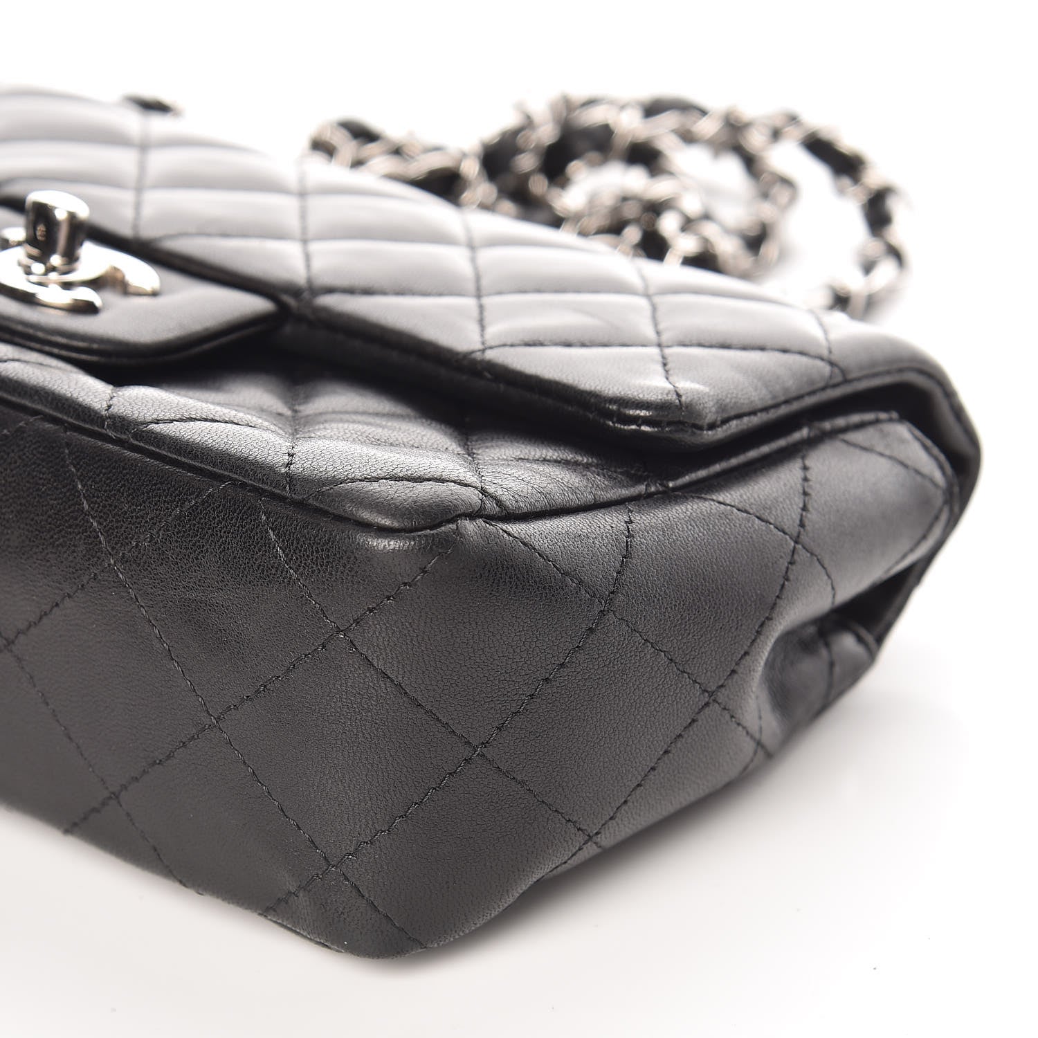 Chanel Lambskin Quilted Mini Rectangular Flap Black 9 of 9