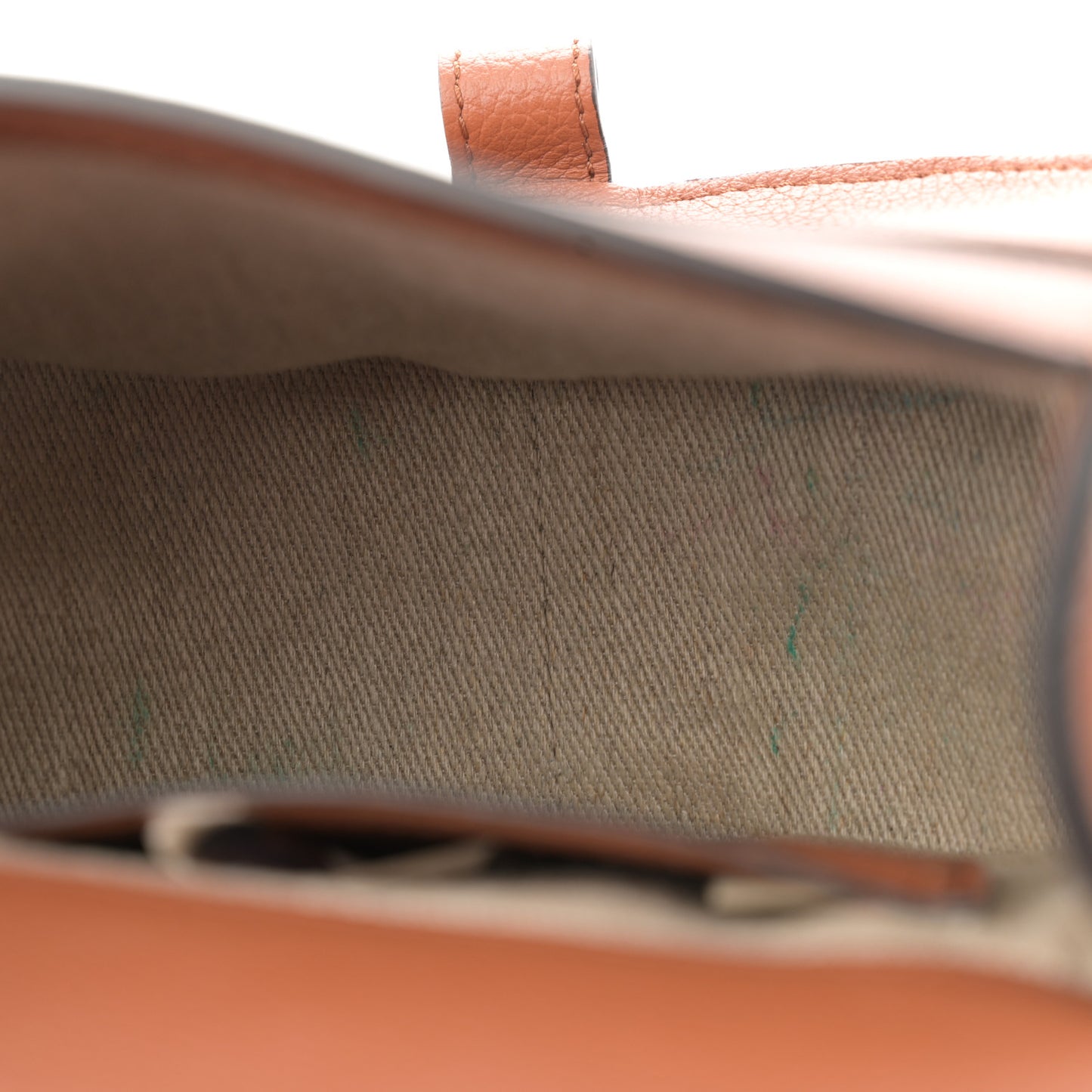 Grained Calfskin Small Marcie Saddle Bag Tan