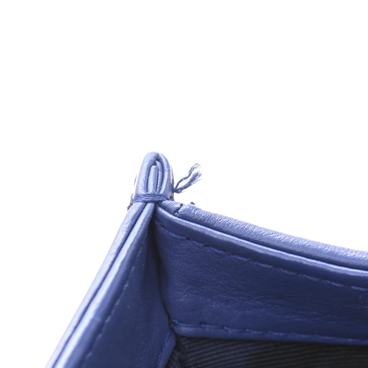 Calfskin Quilted Medium Boy Flap Blue