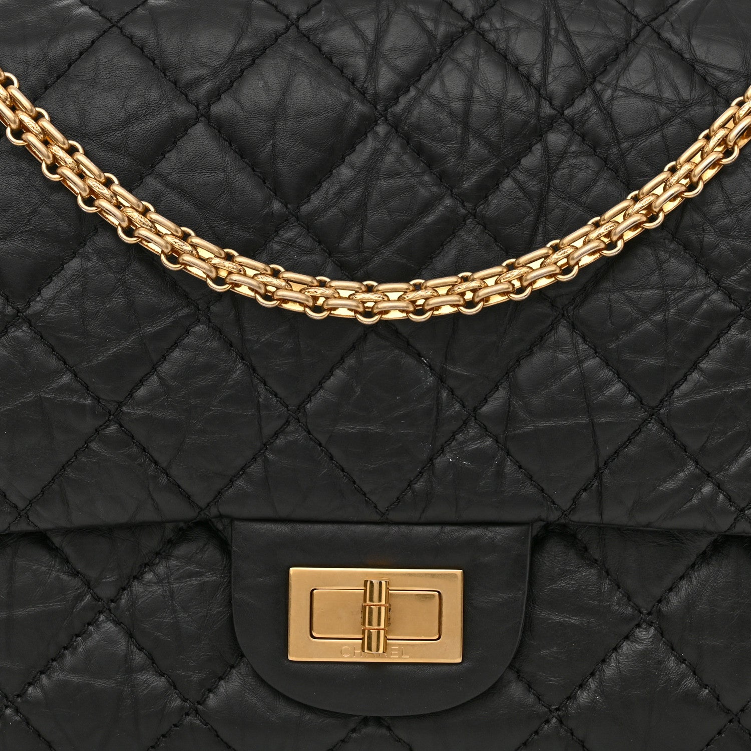 Chanel Aged Calfskin Quilted 2.55 Reissue 227 Flap Black 8 of 10