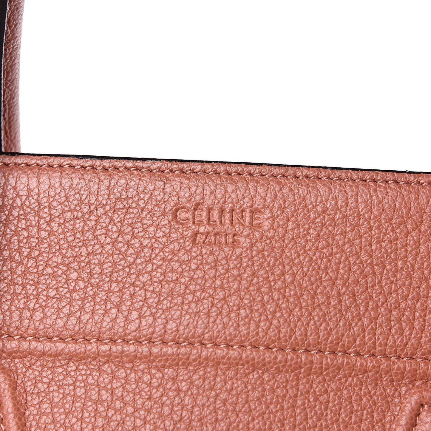 Shiny Grained Calfskin Medium Phantom Luggage Terracotta