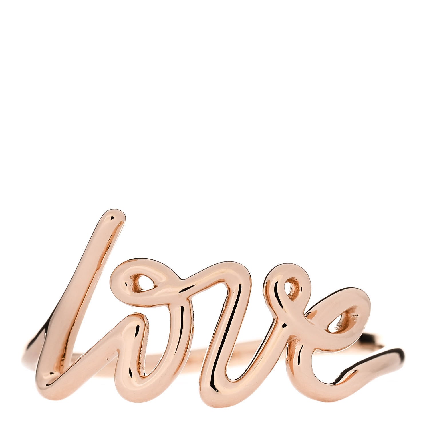 Tiffany 18K Rose Gold Paloma's Graffiti Love Ring 56 7.75 1 of 6