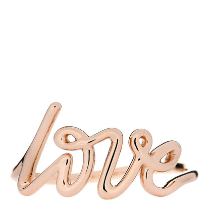 Tiffany 18K Rose Gold Paloma's Graffiti Love Ring 56 7.75 1 of 6