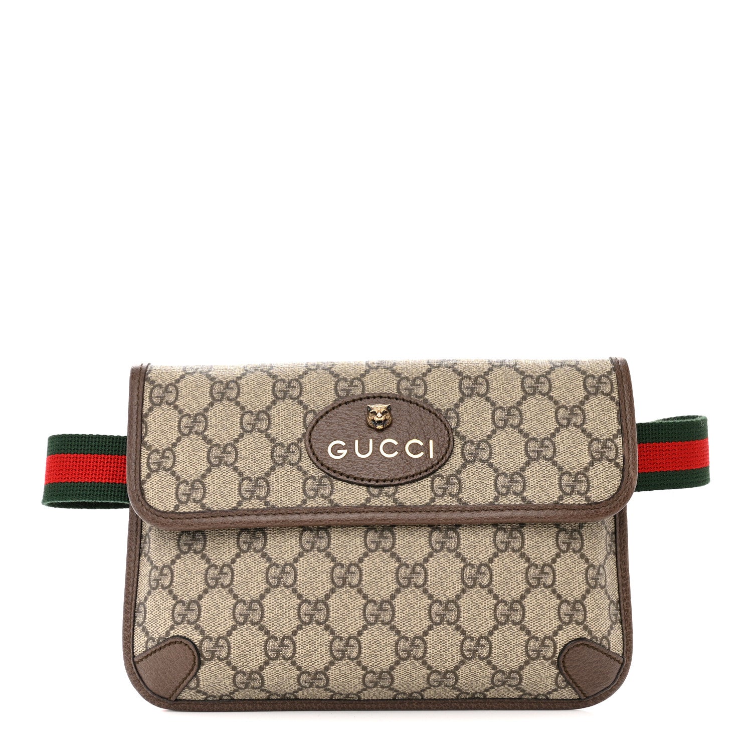 Gucci GG Supreme Monogram Neo Vintage Web Belt Bag Brown 1 of 11