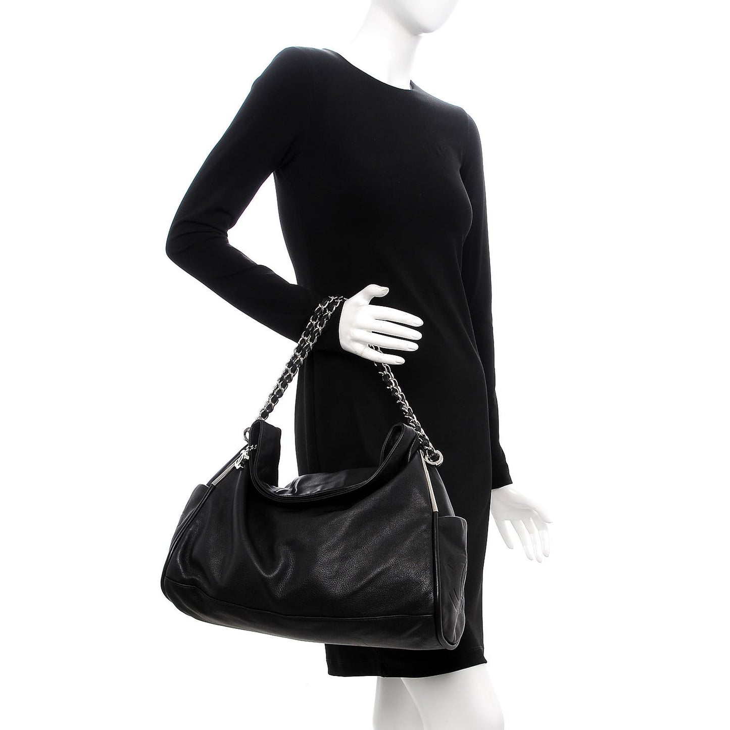 Lambskin Large Ultimate Soft Tote Black