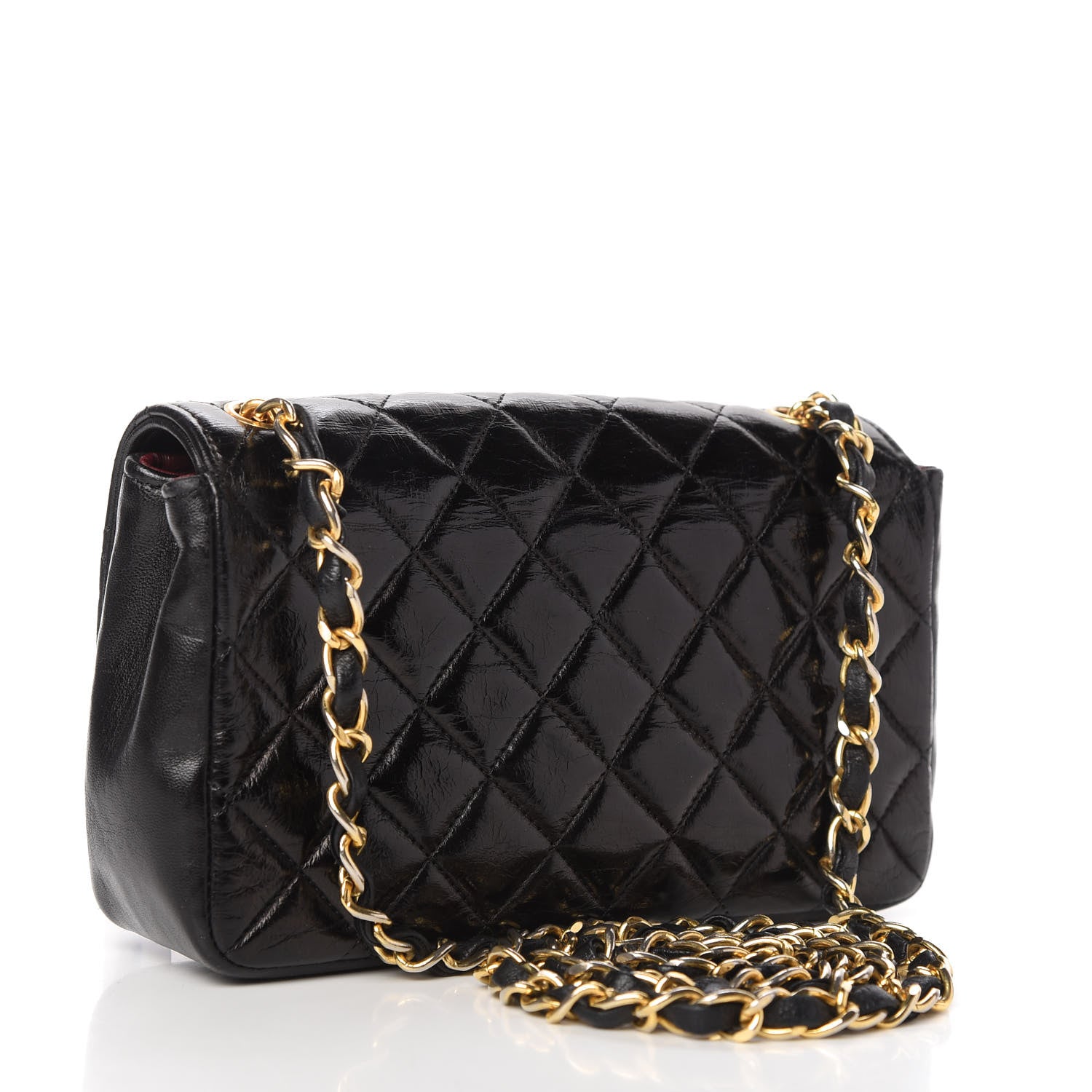 Chanel Lambskin Quilted Mini Rectangular Flap Bag Black 3 of 12