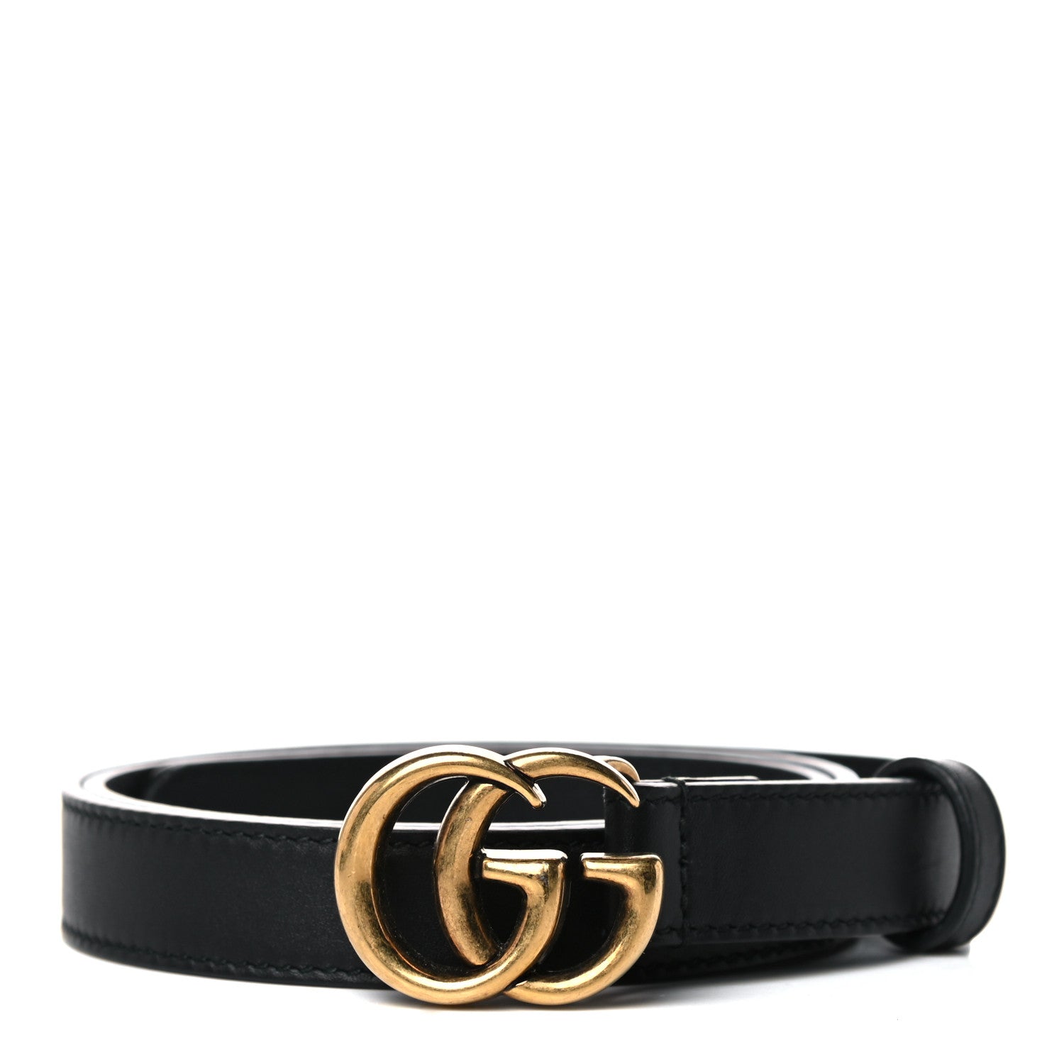 Gucci Calfskin Double G 20mm Belt 75 30 Black 1 of 4