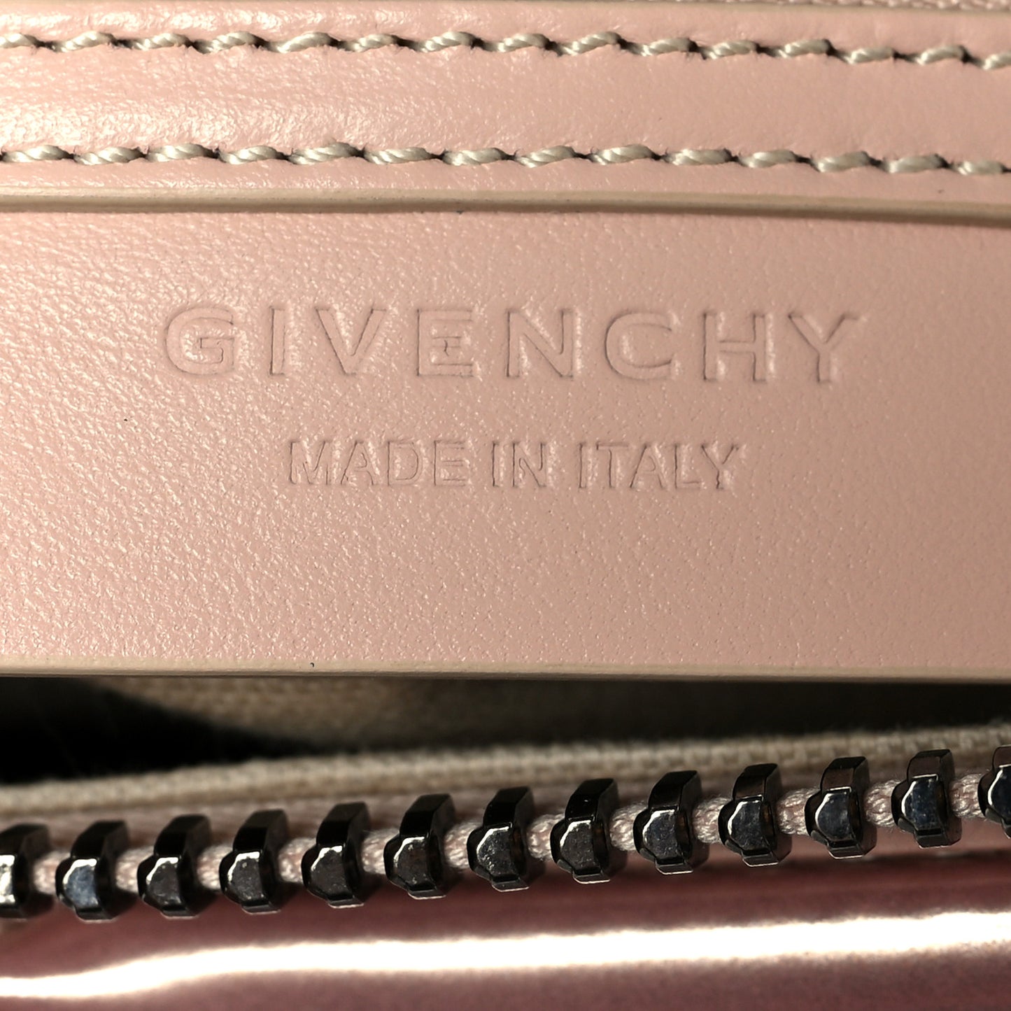 Metallic Calfskin Mini Antigona Light Pink