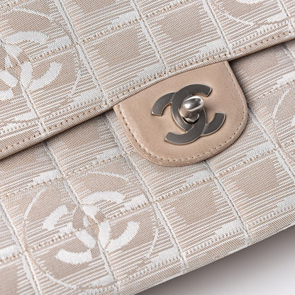 Chanel Nylon Medium Travel Flap Light Beige 14 of 16