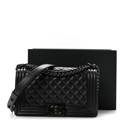 Chanel Caviar Quilted Medium Boy Flap So Black 13 of 13