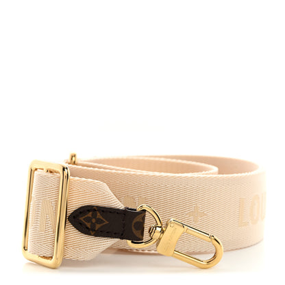 Louis Vuitton Jacquard Monogram Adjustable Shoulder Strap New Creme 1 of 3