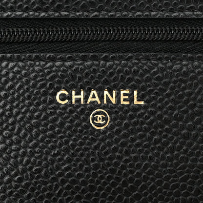 Chanel Caviar Quilted Wallet on Chain WOC Black 6 of 11