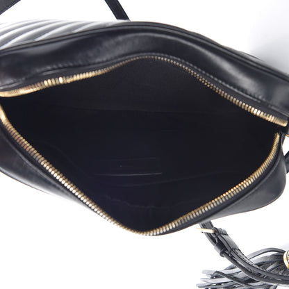 Saint Laurent Calfskin Matelasse Monogram Lou Camera Bag Black 8 of 13