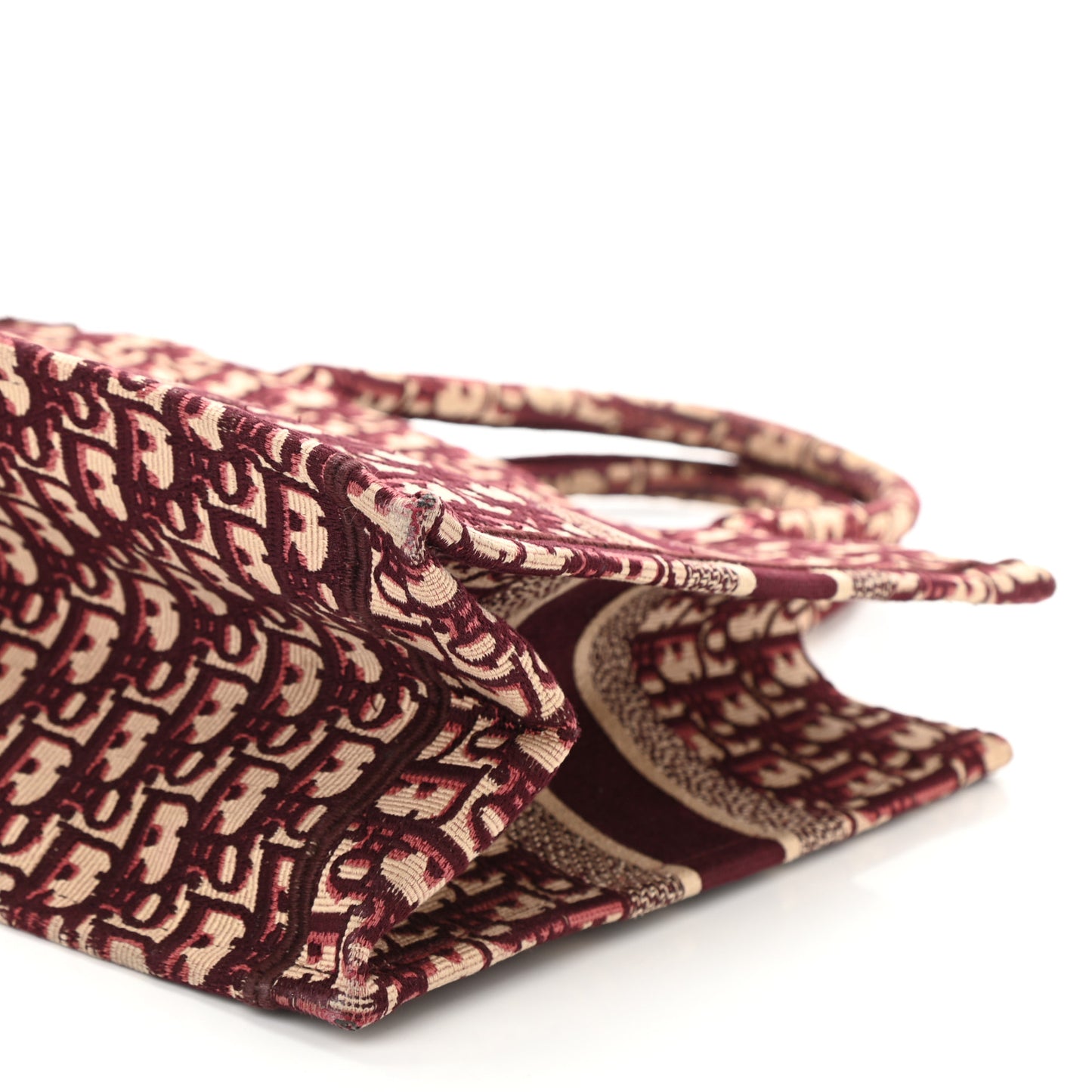 Oblique Medium Book Tote Burgundy Multicolor