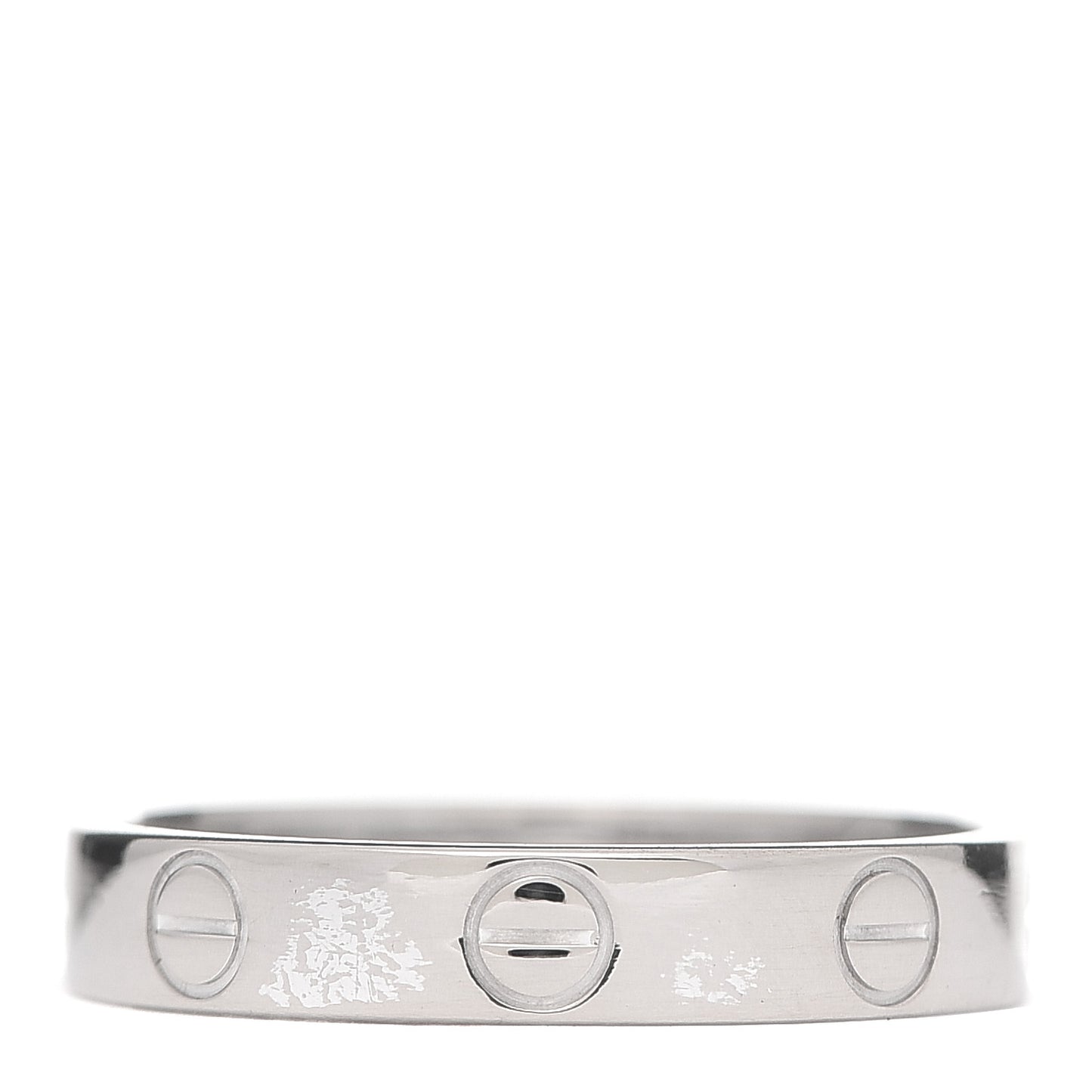 18K White Gold 3.5mm LOVE Wedding Band Ring 53 6.25