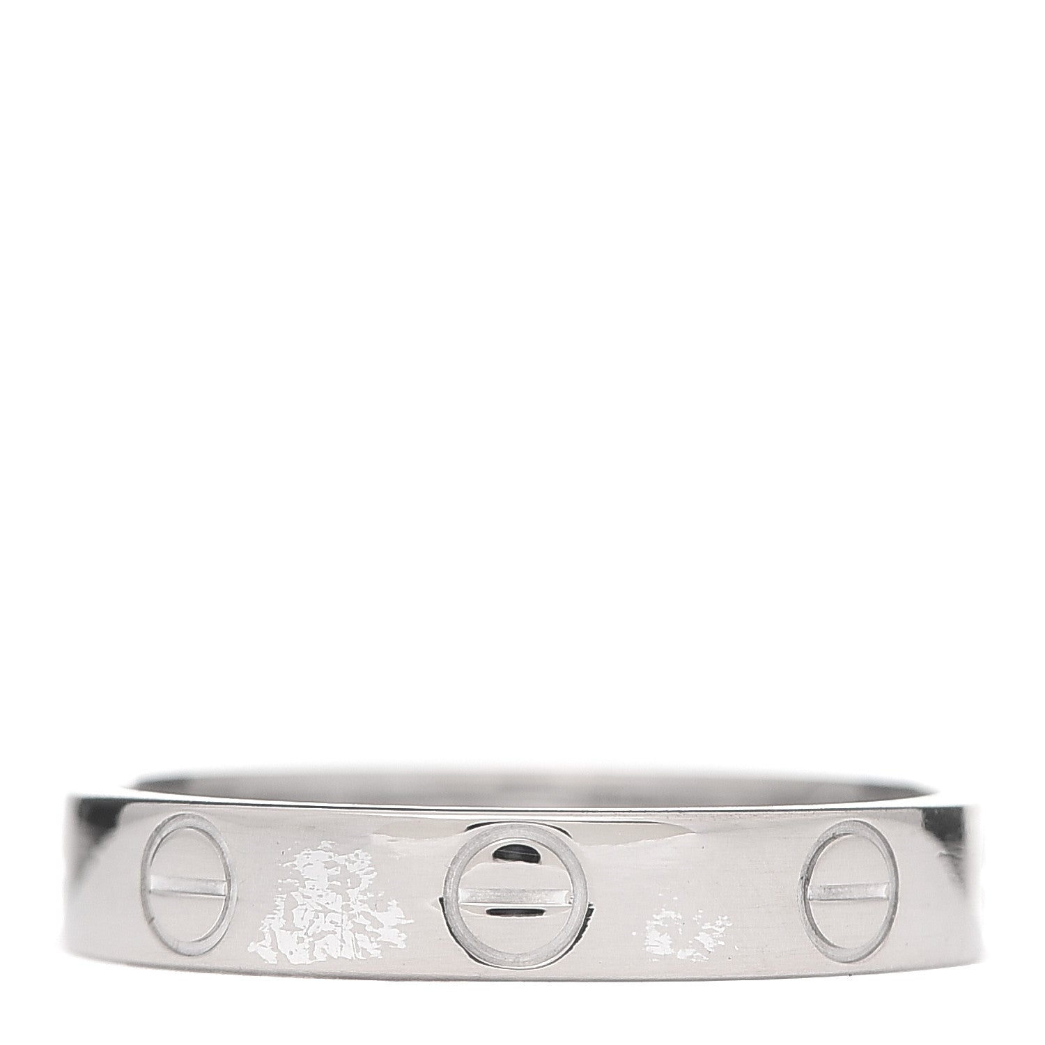Cartier 18K White Gold 3.5mm LOVE Wedding Band Ring 53 6.25 3 of 4