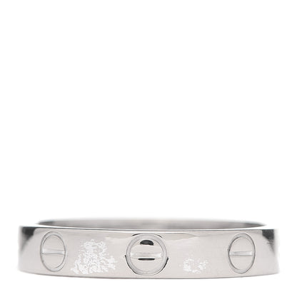 Cartier 18K White Gold 3.5mm LOVE Wedding Band Ring 53 6.25 3 of 4