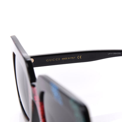 Gucci Acetate Oversize Stripe Sunglasses GG0328S Black Multi 5 of 8