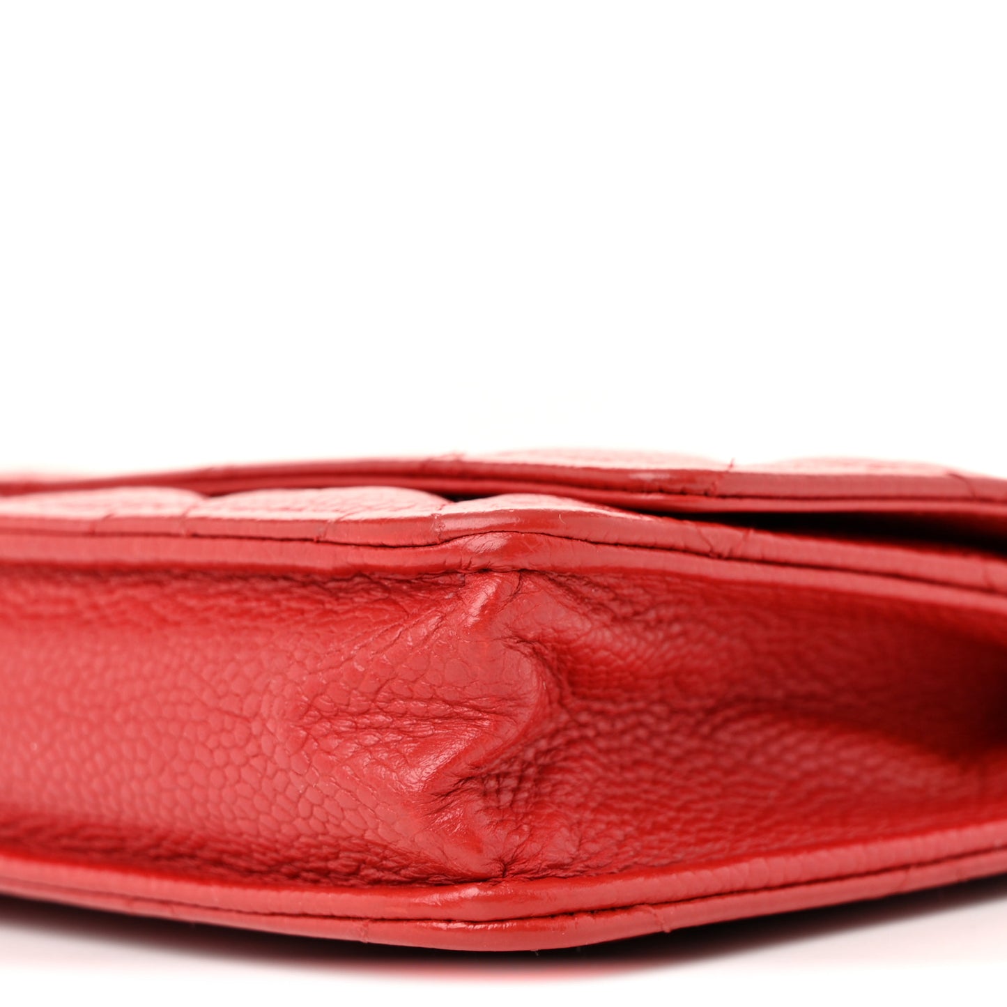 Caviar Quilted Wallet On Chain WOC Red