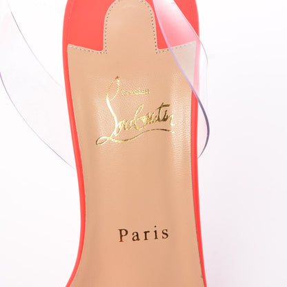 Christian Louboutin Shiny Nappa PVC Jonatina 100 Sandals 40.5 Bikini 9 of 12