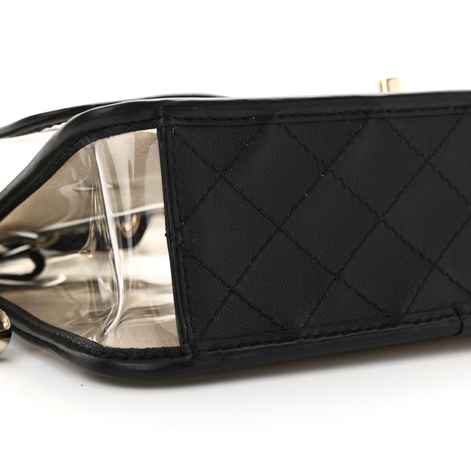 Chanel Lambskin PVC Sand By The Sea Flap With Pearl Strap Black 9 of 10