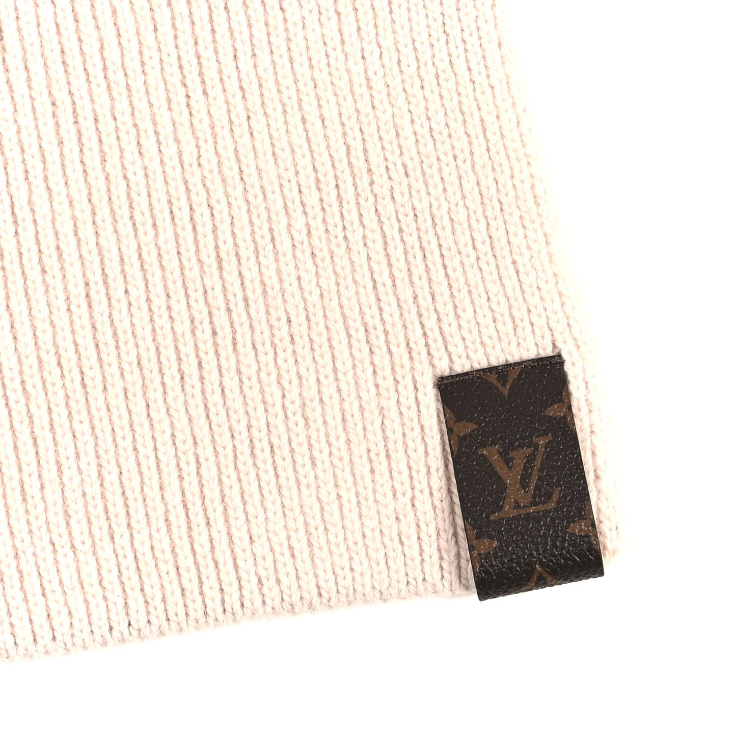 Wool Maille Knit Flight Mode LV Medallion Scarf Camel Rose
