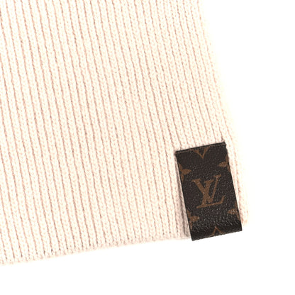 Louis Vuitton Wool Maille Knit Flight Mode LV Medallion Scarf Camel Rose 3 of 4