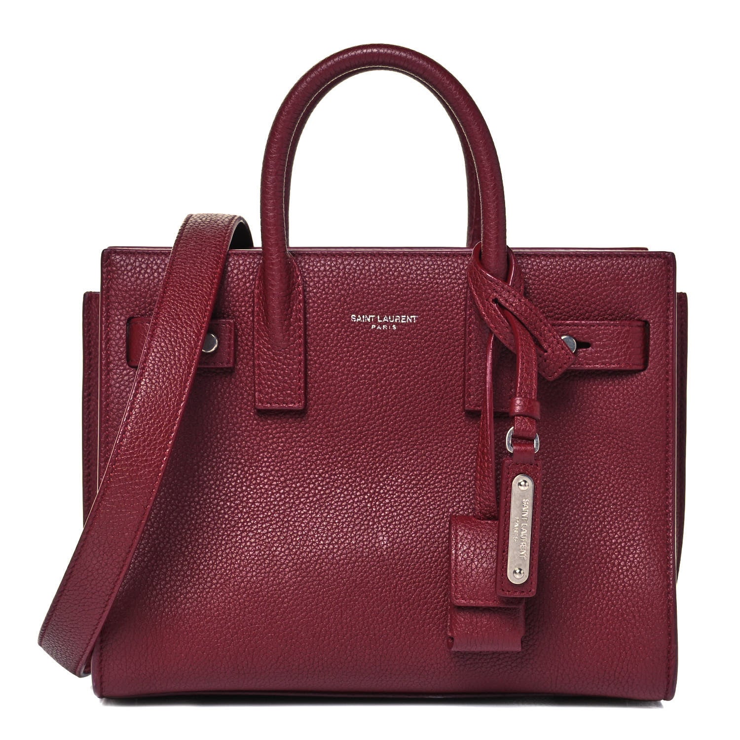 Saint Laurent Grained Calfskin Nano Sac De Jour Souple Palissandre 1 of 10