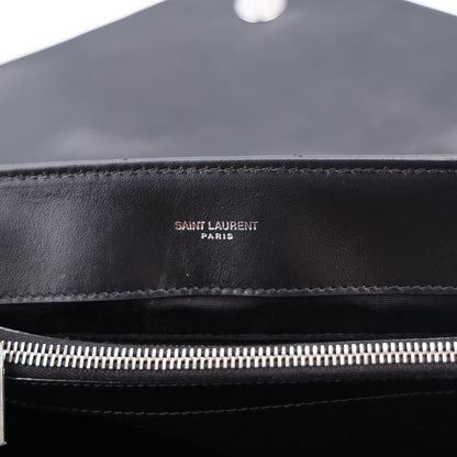 Saint Laurent Calfskin Y Quilted Monogram Medium Loulou Chain Satchel Black 6 of 11
