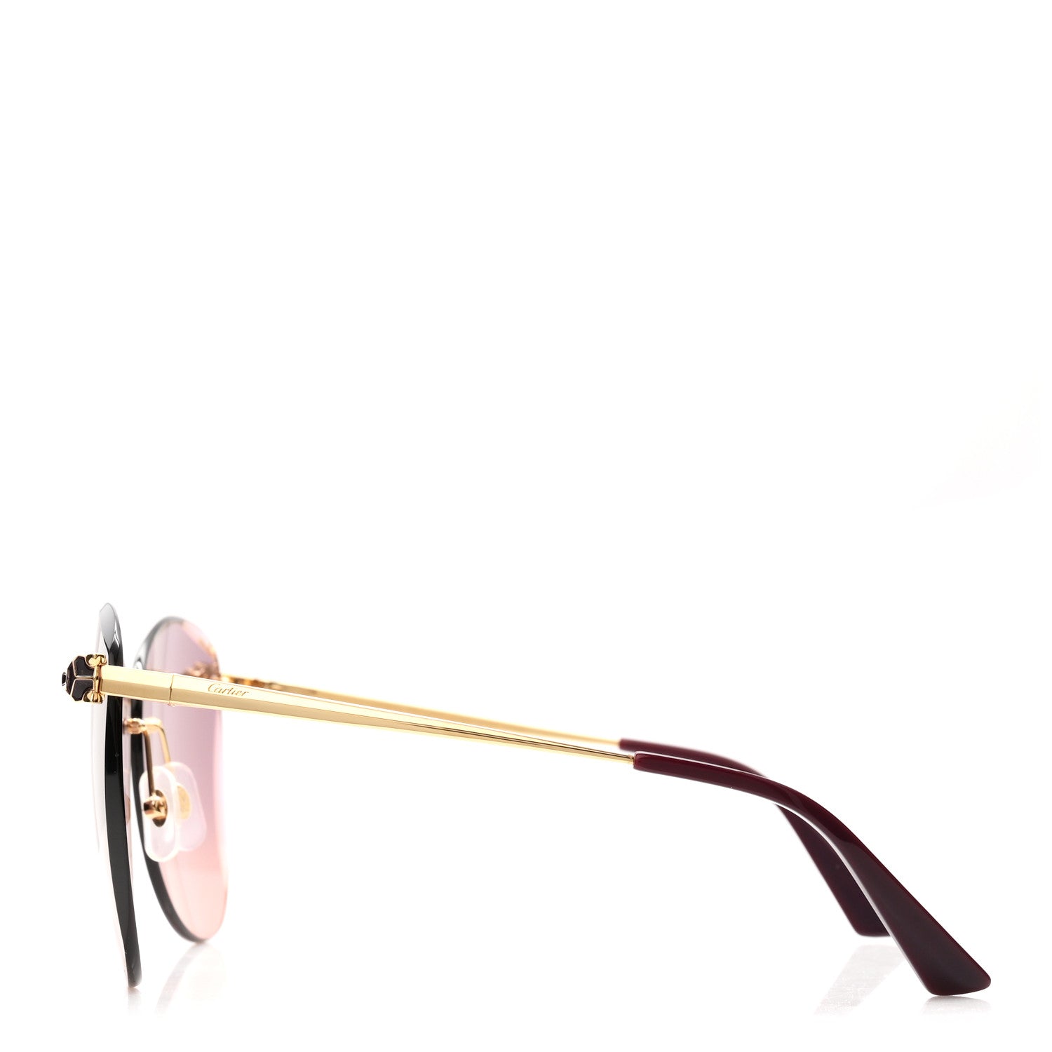Cartier Panthere De Cartier Butterfly Sunglasses CT0398S Gold Pink 3 of 7