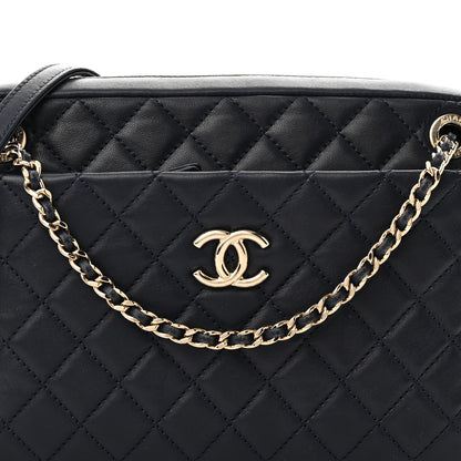 Chanel Lambskin Quilted Camera Case Navy 8 of 10