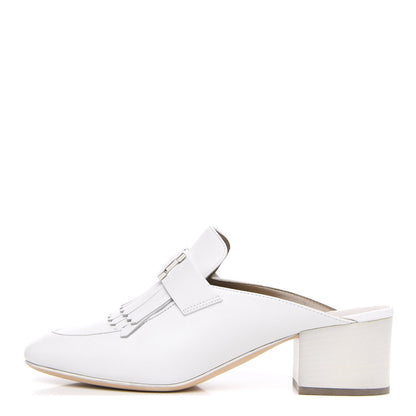 Hermes Goatskin Tuileries Mules 37 White 1 of 9