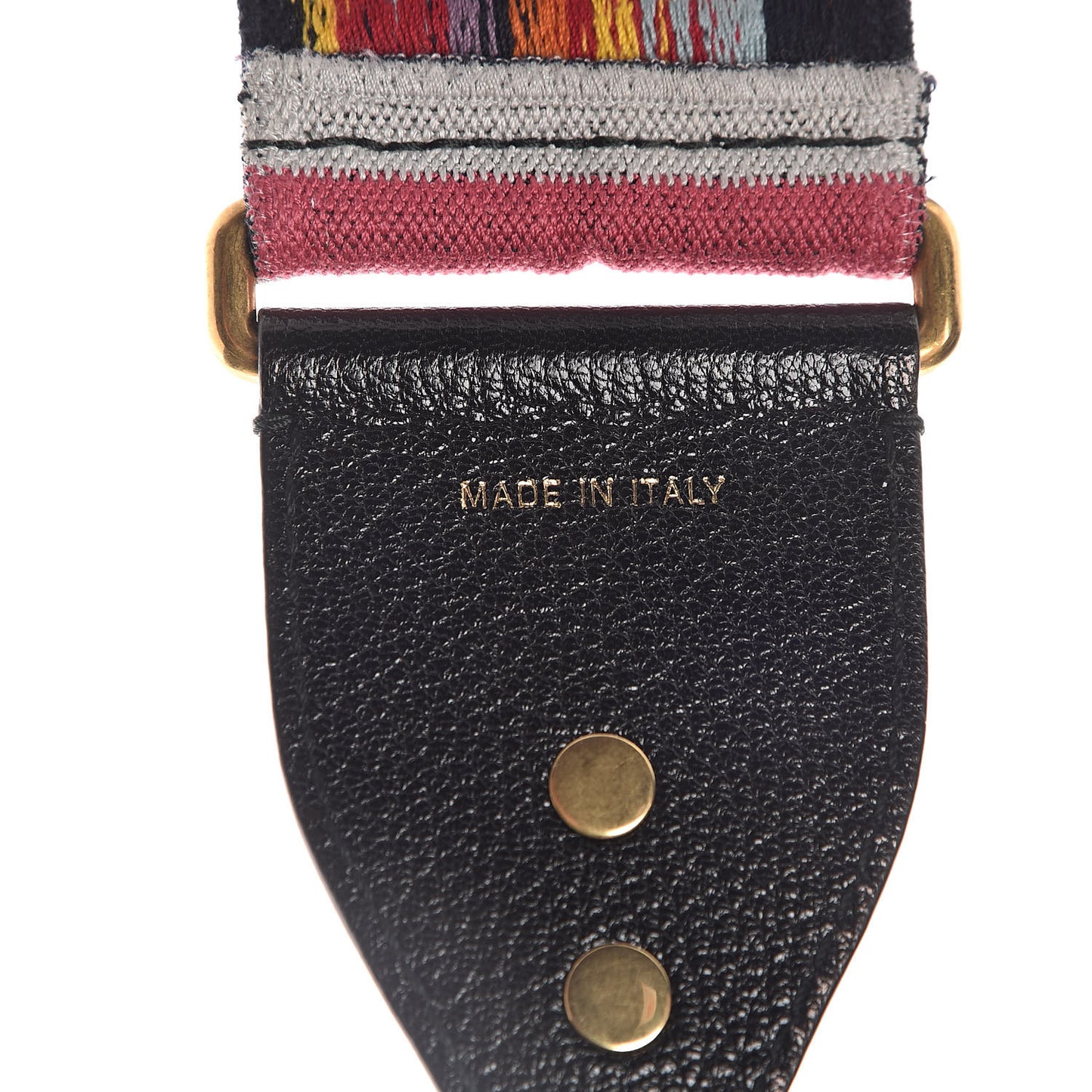Canvas Embroidered Studded Rainbow Shoulder Strap