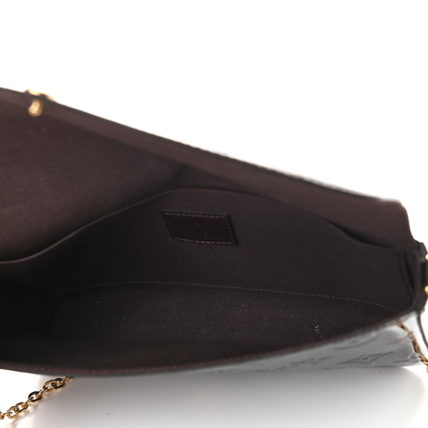 Louis Vuitton Vernis Pochette Felicie Chain Wallet Amarante 6 of 14
