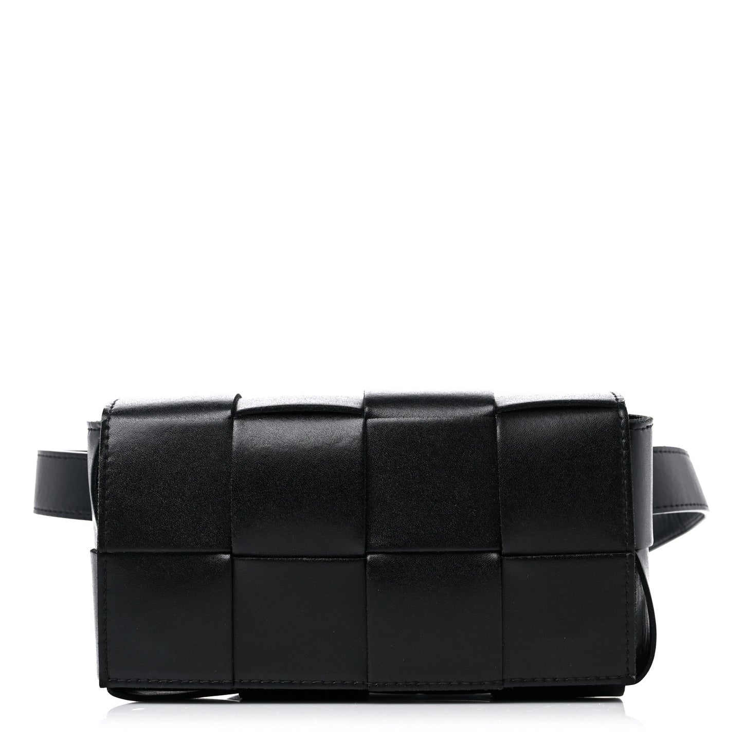 Nappa Maxi Intreccio The Belt Cassette Bag Black