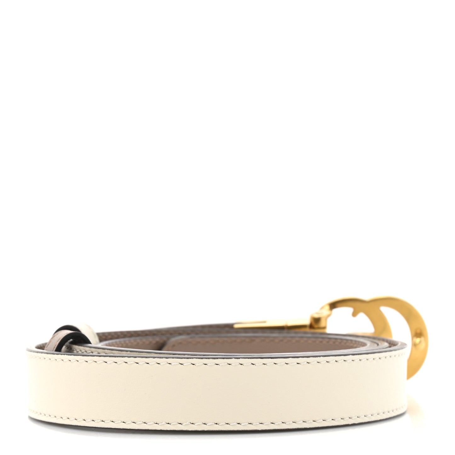 Plutone Calfskin Double G Reversible 20mm Belt 85 34 Porcelain Rose White