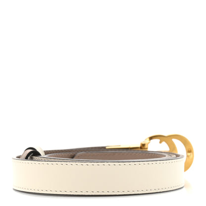 Gucci Plutone Calfskin Double G Reversible 20mm Belt 85 34 Porcelain Rose White 3 of 5