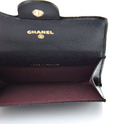 Chanel Caviar Quilted Flap Card Holder Wallet Black 5 of 9