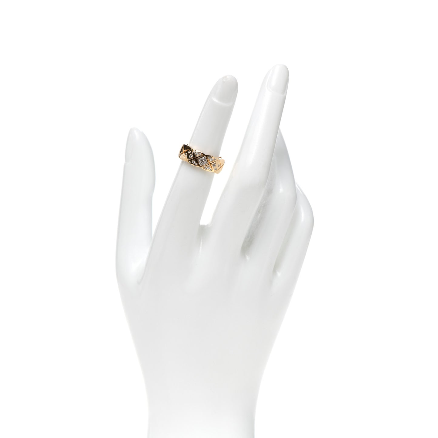 18K Yellow Gold Diamond Small Coco Crush Ring 49 4.75