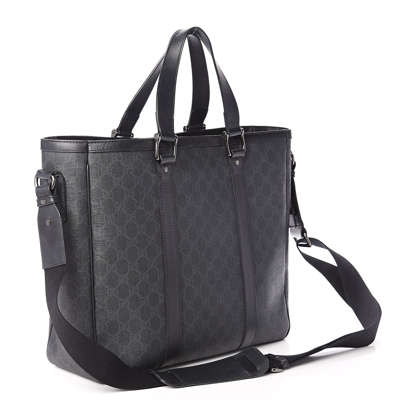 GG Supreme Monogram Tote Black Grey