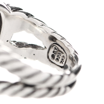 David Yurman Sterling Silver 18K Yellow Gold Diamond Champagne Citrine 14mm Albion Ring 54 7 5 of 6