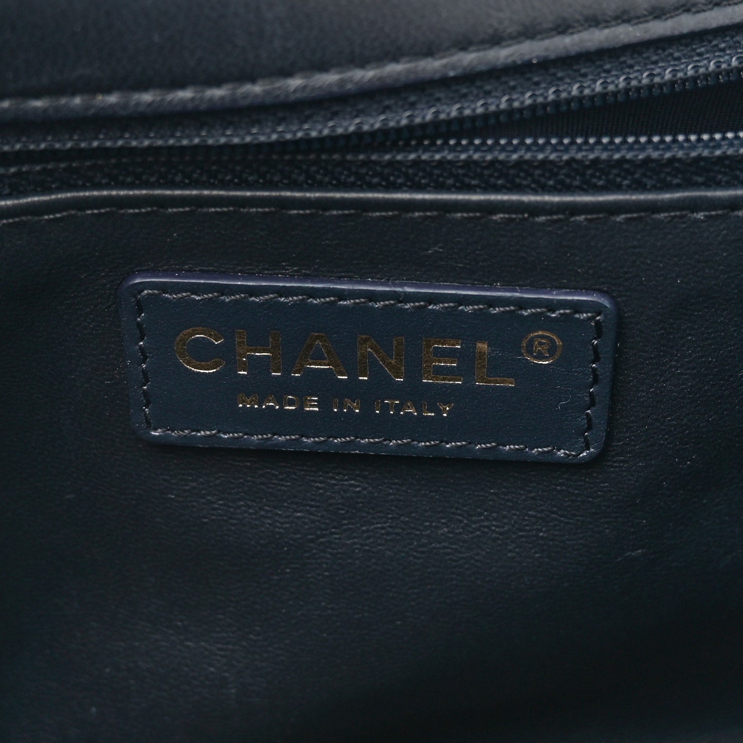 Lambskin Quilted Easy Carry Flap Navy