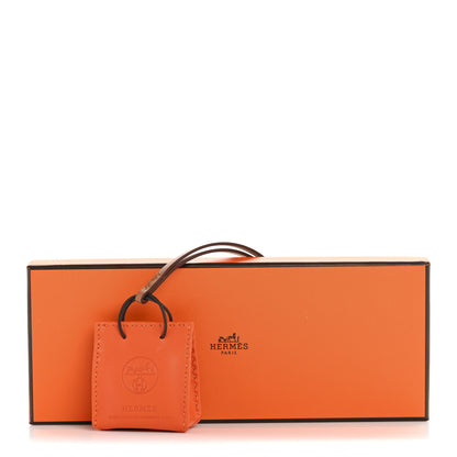 Hermes Milo Lambskin Swift Shopping Bag Charm Feu Gold 7 of 7