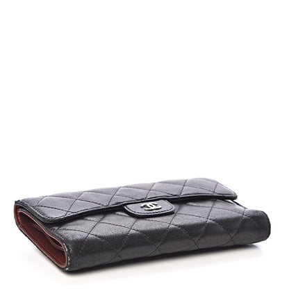 Chanel Lambskin Quilted Large Flap Wallet Black 4 of 12