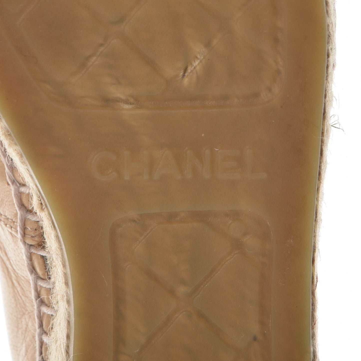 Lambskin CC Espadrilles 36 Beige Black